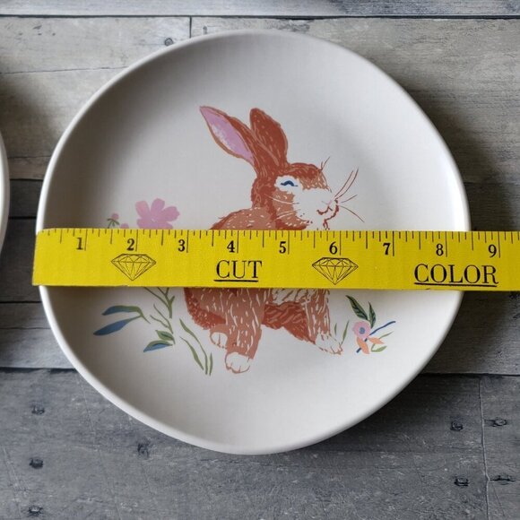 NWT - (set of 2) Threshold Bunny Rabbit Dessert/Salad Plate - Picture 2 of 2